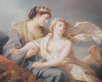 La inocencia se refugia en los brazos de la justicia de Elisabeth Louise Vigee Lebrun